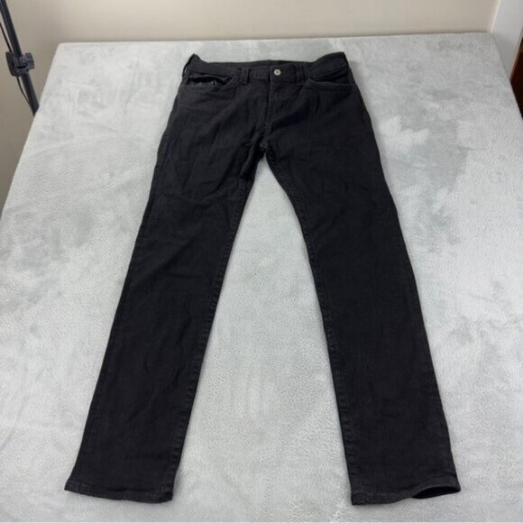True Religion NWT Size 32x32 Straight Leg Black Denim Jeans Zipper Fly Mens - Picture 1 of 8